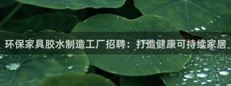 杏耀平台登录网站：环保家具胶水制造工厂招聘：打造健康可持续家